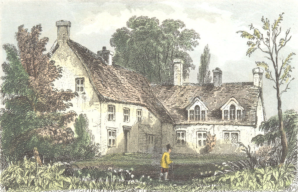 NORFOLK. Burnham Thorpe, birthplace Adm Nelson. Hand 1835 old antique print